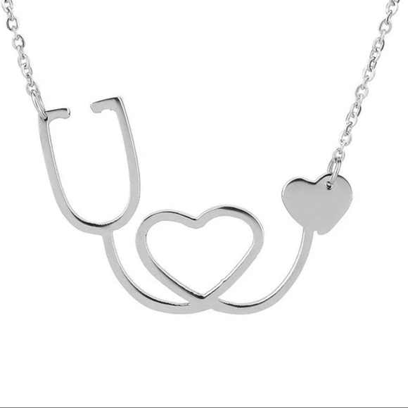 Becca's Boutique Jewelry - Stethoscope Heart Necklace